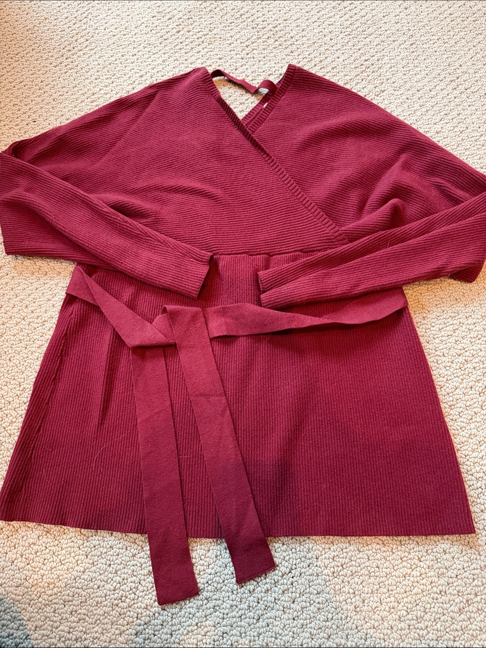 Burgundy maternity sweater